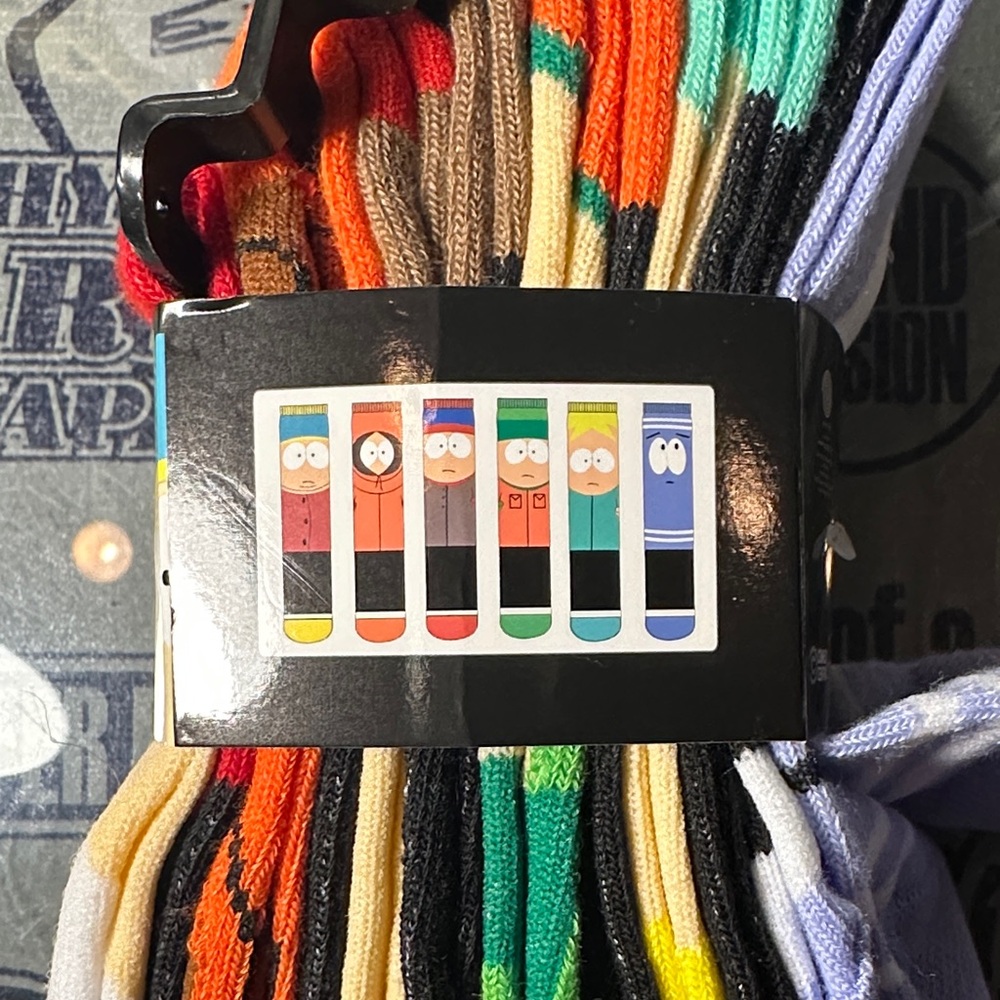 Comedy Central South Park Crew Socks - 6 pair Red, Orange, Yellow